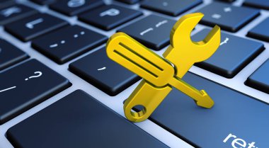 Bu destek bilgisayar hizmeti Toolkit simge
