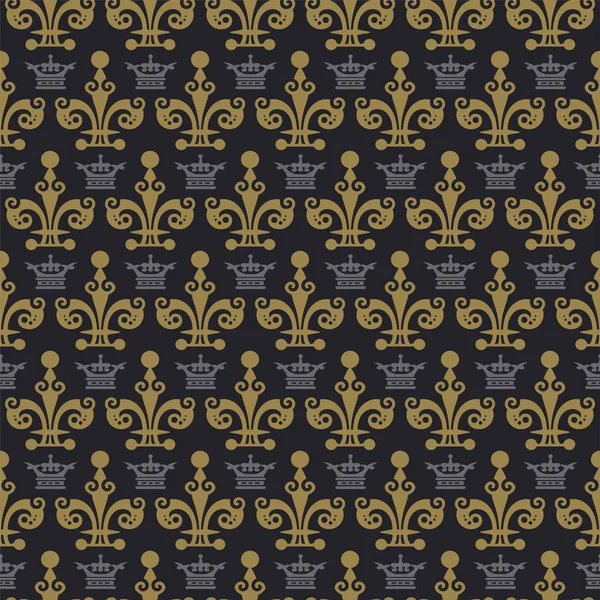 Background Pattern Retro Style Background Image Seamless Pattern Vintage Wallpaper — Stock Vector