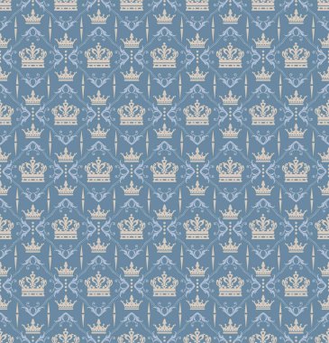 Damask dikişsiz desen. Kraliyet arka plan deseni
