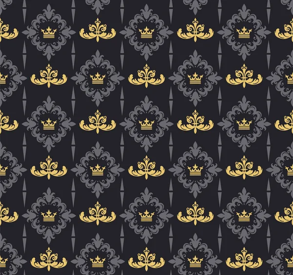 暗い背景ベクトル画像上のレトロパターン — ストックベクタ