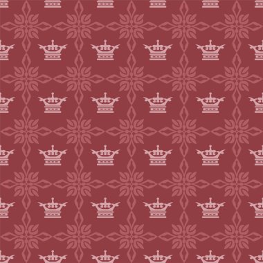 Vintage tarzı vektör illüstrasyon Kraliyet arka plan dikişsiz desen