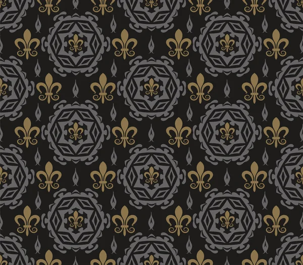 あなたのデザインのためのヴィンテージスタイルのダマスク壁紙の背景テクスチャ ベクトルグラフィックス — ストックベクタ