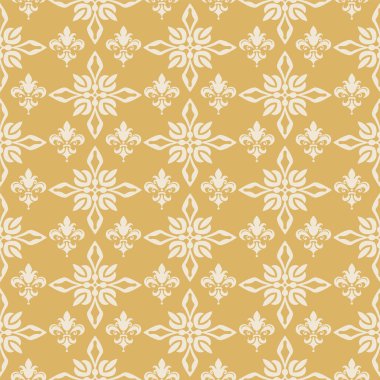 Retro tarzında altın Dikişsiz desen. Vektör grafikleri