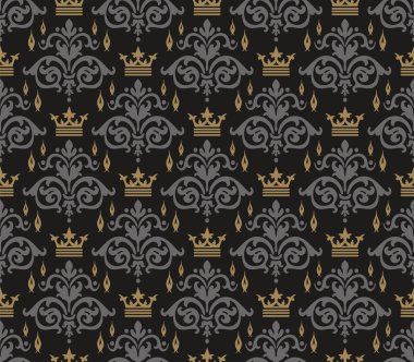 arka plan Dikişsiz desen. Grafik tasarım, vektör grafikleri için Vintage Retro duvar kağıdı deseni