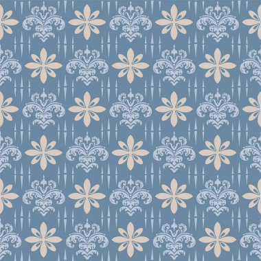 arka plan Dikişsiz desen. Grafik tasarım, vektör grafikleri için Kraliyet Retro damask çiçek duvar kağıdı deseni