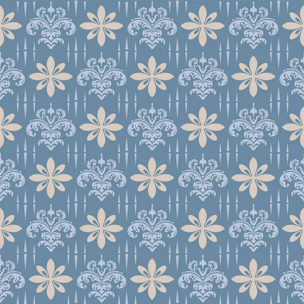Hintergrund Nahtlose Muster Royal Retro Damast Florales Tapetenmuster Für Grafikdesign — Stockvektor