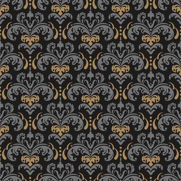 Background Seamless Pattern Royal Retro Damask Wallpaper Pattern Graphic Design — Stock Vector