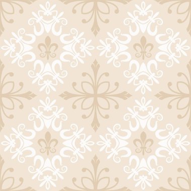 arka plan dikişsiz desen: grafik tasarımı için vintage, bej duvar kağıdı deseni, vektör grafik