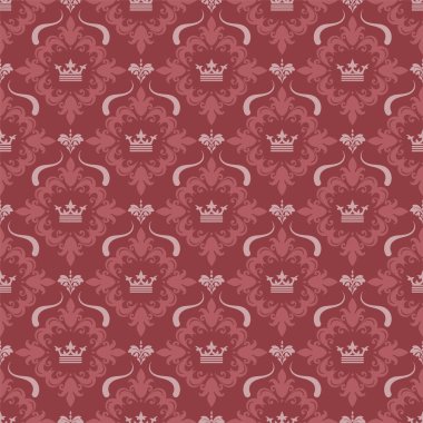 arka plan dikişsiz desen: retro, vintage, damask duvar kağıdı, çiçek desen, vektör görüntü