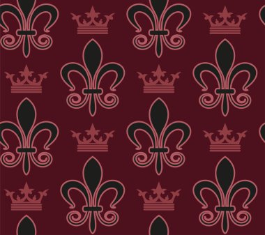 Dekoratif tasarım için Kraliyet damask duvar kağıdı. Vektör görüntüsü