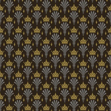 Arka plan duvar kağıdı tasarım için art deco tarzında sorunsuz desen. Vektör grafikleri