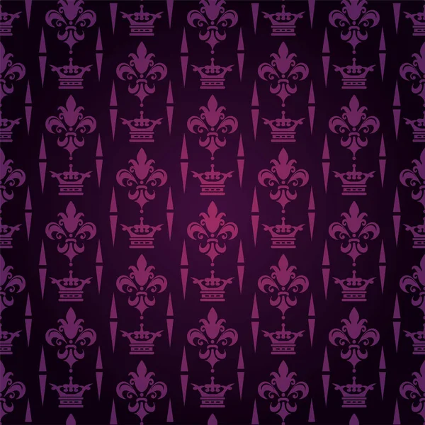 Темно Фиолетовый Фон Изображение Фона Королевского Стиля Текстурные Обои Рисунок — стоковый вектор