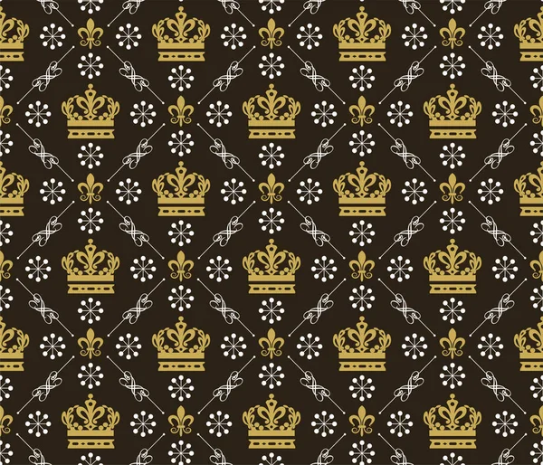 Fond Royal Foncé Motif Sans Couture Image Vectorielle — Image vectorielle