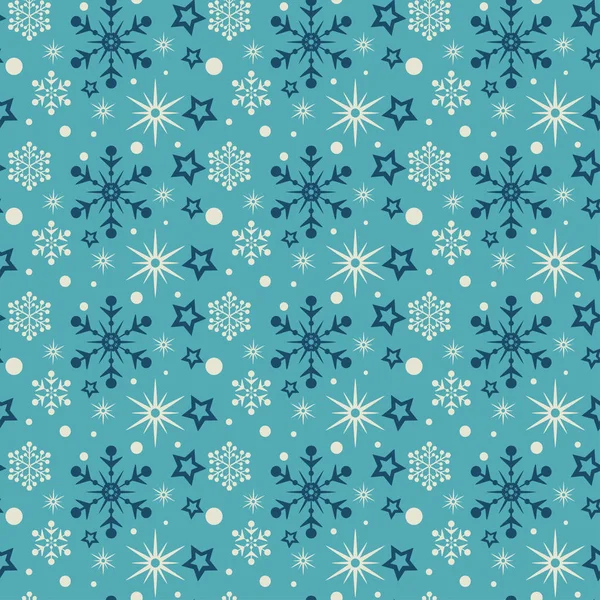 Bezešvé Dekorativní Tapety Vánoční Svátky Modré Pozadí Vánoční Vzor Pro — Stockový vektor