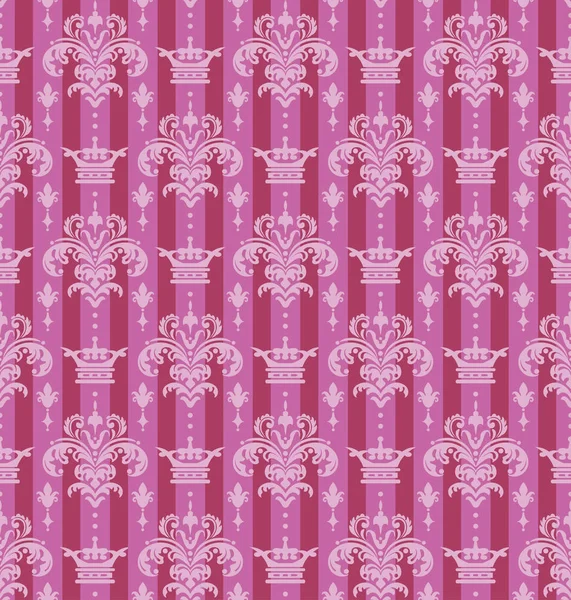 Damast Nahtlose Muster Blumenmuster Auf Rosa Hintergrund Ideal Für Grafikdesign — Stockvektor
