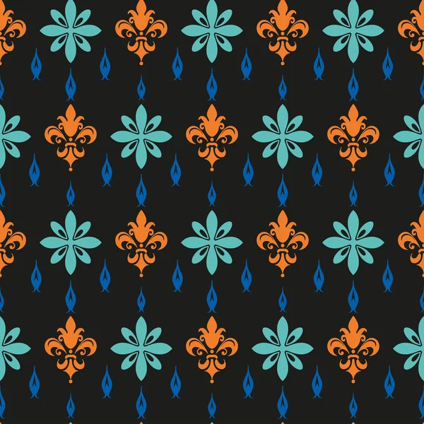 Diseño Del Patrón Fondo Imagen Color Negro Naranja Azul Patrón — Vector de stock