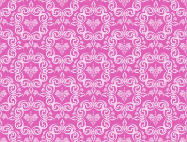 Açık pembe arka plan, desensiz desenli çiçek desenli senin tasarımına uygun. Renkli resim: Pastel pembe ve koyu pembe. Duvar kağıdı dokusu arkaplan resmi. Grafik vektör tasarımı