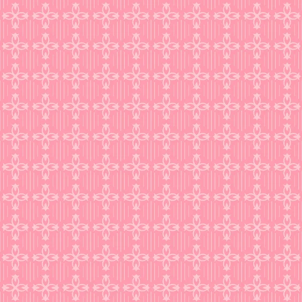 Mooie Roze Achtergrond Met Naadloos Decoratief Patroon — Stockvector