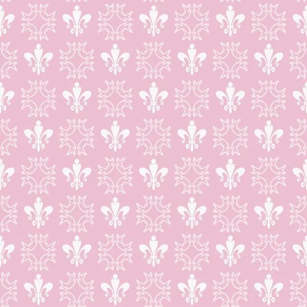 Розовый Фон Бесшовный Рисунок Дамаска Текстура Обоев Векторное Изображение — стоковый вектор