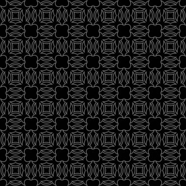 Koyu arkaplan. Tek renkli, dikişsiz çiçek deseni. Kumaş, fayans, iç tasarım veya duvar kağıdı için arka plan. Vektör arkaplan resmi