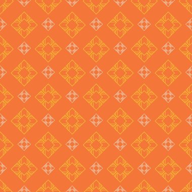 Turuncu arka plan deseni. Kusursuz desen. Kumaş, fayans, iç tasarım veya duvar kağıdı için geometrik arkaplan. Vektör arkaplan resmi