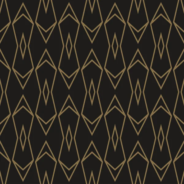 幾何学的背景パターン あなたのデザインの黒の背景に金のシームレスなパターン ベクトル背景画像 — ストックベクタ