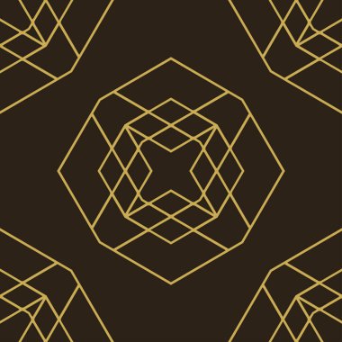 Modaya uygun bir arka plan modeli. Duvar kağıdının geometrik dokusu. Koyu, pürüzsüz desen: kumaş, fayans, iç tasarım veya duvar kağıdı için. Vektör resim arkaplanı