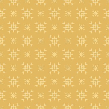 Altın arkaplan deseni. Retro pürüzsüz desen. Kumaş, fayans, iç tasarım veya duvar kağıdı için arka plan. Vektör arkaplan resmi