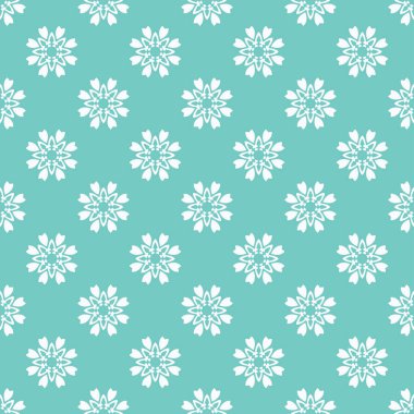 Basit arkaplan kalıbı. Yeşil üzerine beyaz. Güzel duvar kağıdı dokusu. Kumaş, kiremit, iç tasarım ya da duvar kağıdı için kusursuz desenler. Arkaplan vektör resmi