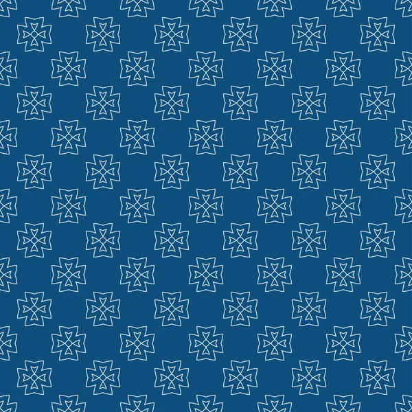 Moderne Achtergrond Patroon Blauw Wit Geometrische Behang Textuur Naadloos Patroon — Stockvector