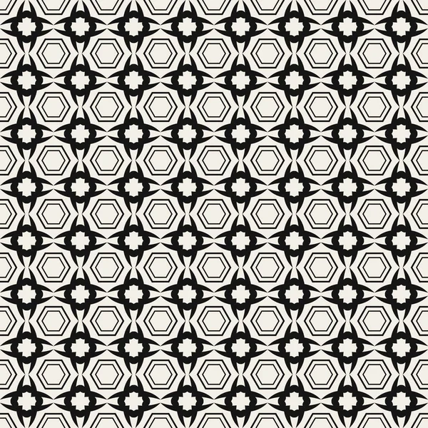 黒と白の背景パターン 幾何学的な壁紙のテクスチャ ファブリック タイル インテリアデザインや壁紙のためのシームレスなパターン 背景ベクトル画像 — ストックベクタ