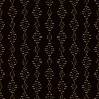 Koyu arkaplan. Eşkenar dörtgenli duvar kağıdı dokusu. Kumaş, kiremit, iç tasarım ya da duvar kağıdı için kusursuz desen. Arkaplan vektör resmi
