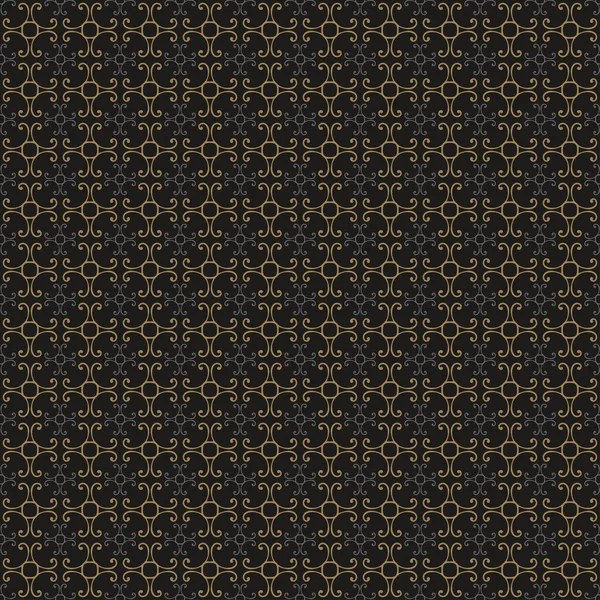 Patrón Fondo Dorado Negro Patrón Sin Costuras Para Diseño Imagen — Vector de stock