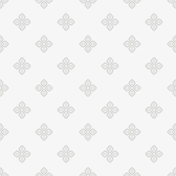 単純な背景パターン ライトグレー 幾何学的な壁紙のテクスチャ ファブリック タイル インテリアデザインや壁紙のためのシームレスな花のパターン 背景ベクトル画像 — ストックベクタ
