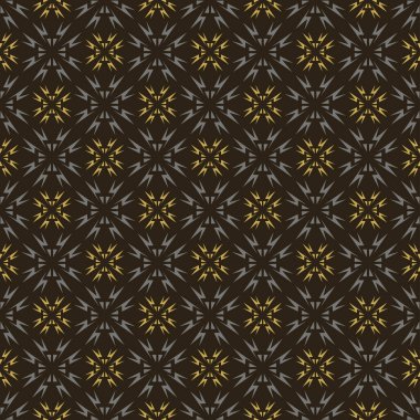 Soyut arkaplan kalıbı. Modern duvar kağıdı dokusu. Kusursuz geometrik desenler. Siyah, gri ve altın rengi. Kumaşlar, kapaklar, desenler, posterler, iç tasarımlar veya duvar kağıtları için mükemmel. Vektör