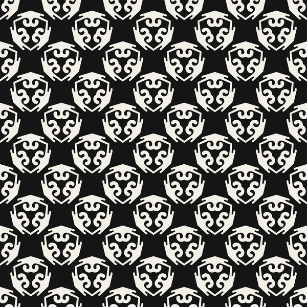 Noir Motif Fond Papier Peint Géométrique Motif Sans Couture Pour — Image vectorielle