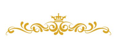 Hat tasarımı ögesi: süs, sınır, çerçeve, grafik tasarımı için kaydırma, vektör grafikleri