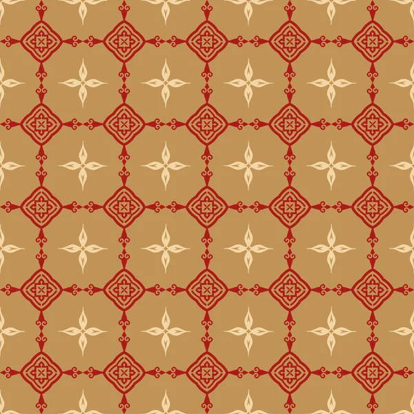 Vintage Achtergrond Patroon Geometrische Behang Textuur Goud Rode Kleuren Voorbeeld — Stockvector