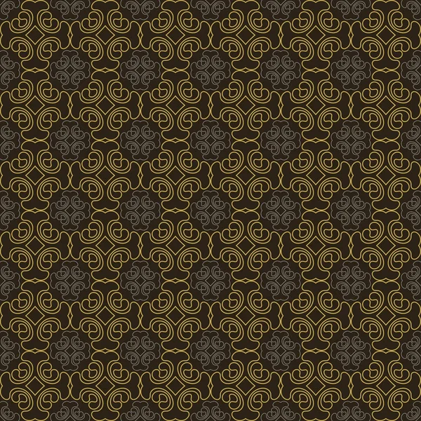 Modern Geometric Pattern Wallpaper Background Texture Black Gold Colors Sample — Stock Vector