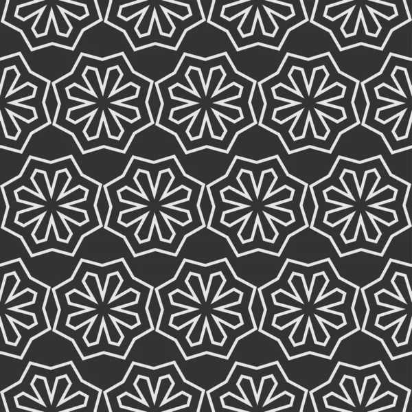 Сучасний Візерунок Тла Текстура Чорно Білих Шпалер Простий Квітковий Безшовний — стоковий вектор