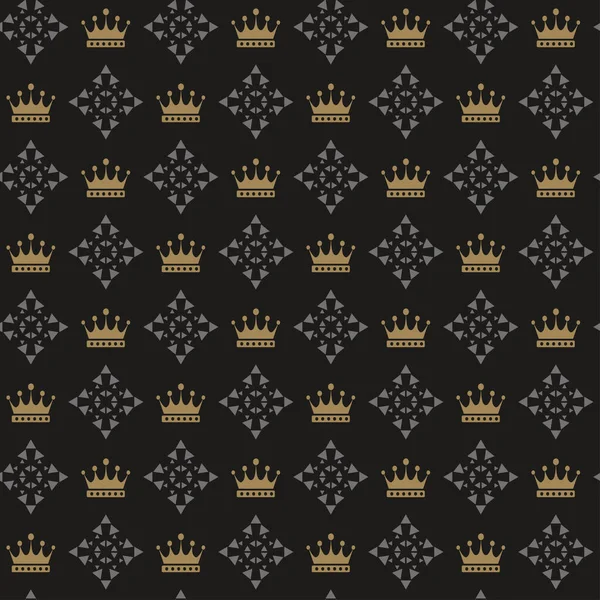 Nahtloses Vintage Muster Königliches Hintergrundbild Ornate Tapete Textur Ideal Für — Stockvektor