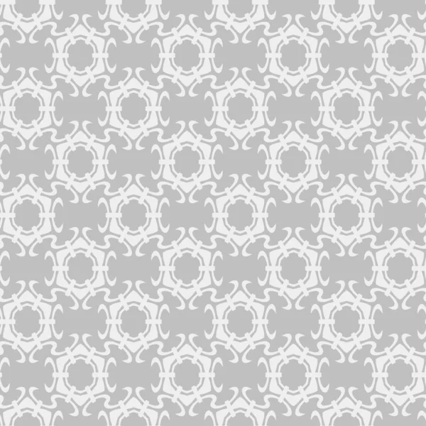 Декоративный Фон Бесшовный Узор Белый Сером Фоне Векторного Изображения — стоковый вектор