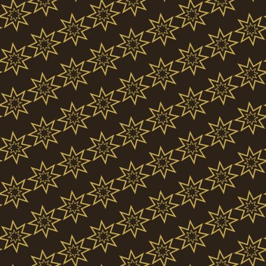 Siyah bir arkaplanda altın, kusursuz geometrik desen