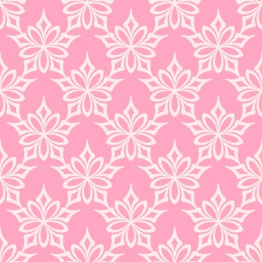 Pembe çiçekli kusursuz desen