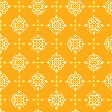  Süslü Desenli Geometrik Arkaplan Sarı Renk Vektör Çizimi