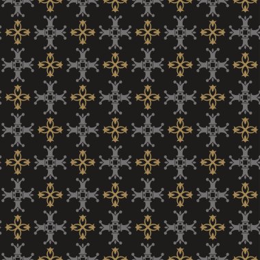 Klasik Karanlık Arkaplan. Kusursuz desenler. Vektör