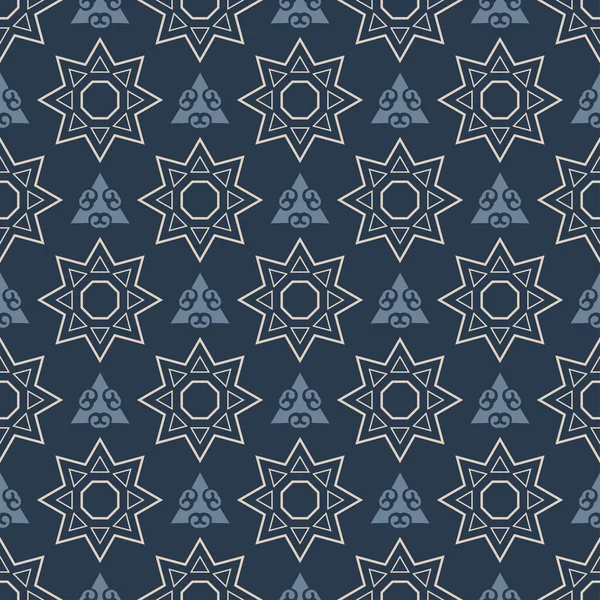 Naadloos Patroon Geometrische Achtergrond Blauwe Kleuren Vector Illustratie — Stockvector