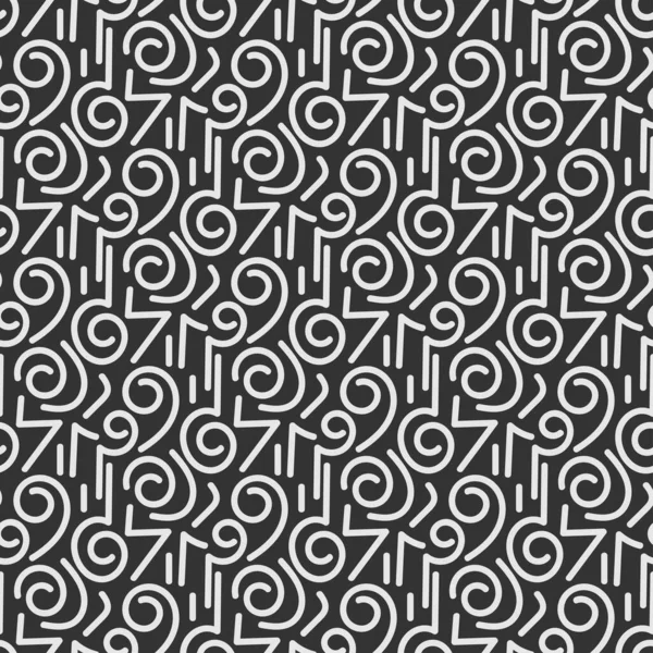 Abstracte Naadloze Patroon Monochroom Zwart Wit Ornament Perfect Voor Ontwerp — Stockvector