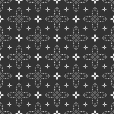 Duvar kağıdı arkaplanı için kusursuz arkaplan, geometrik stil dokusu, siyah ve beyaz