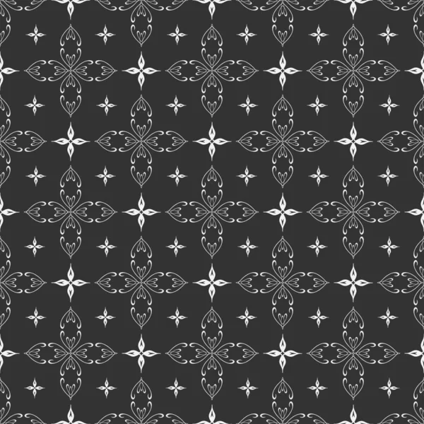 Nahtloser Hintergrund Geometrische Stilvolle Textur Für Hintergrundtapeten Schwarz Weiße Farbe — Stockvektor